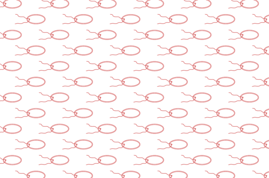 Pattern of Red Shipping Labels on Transparent Background