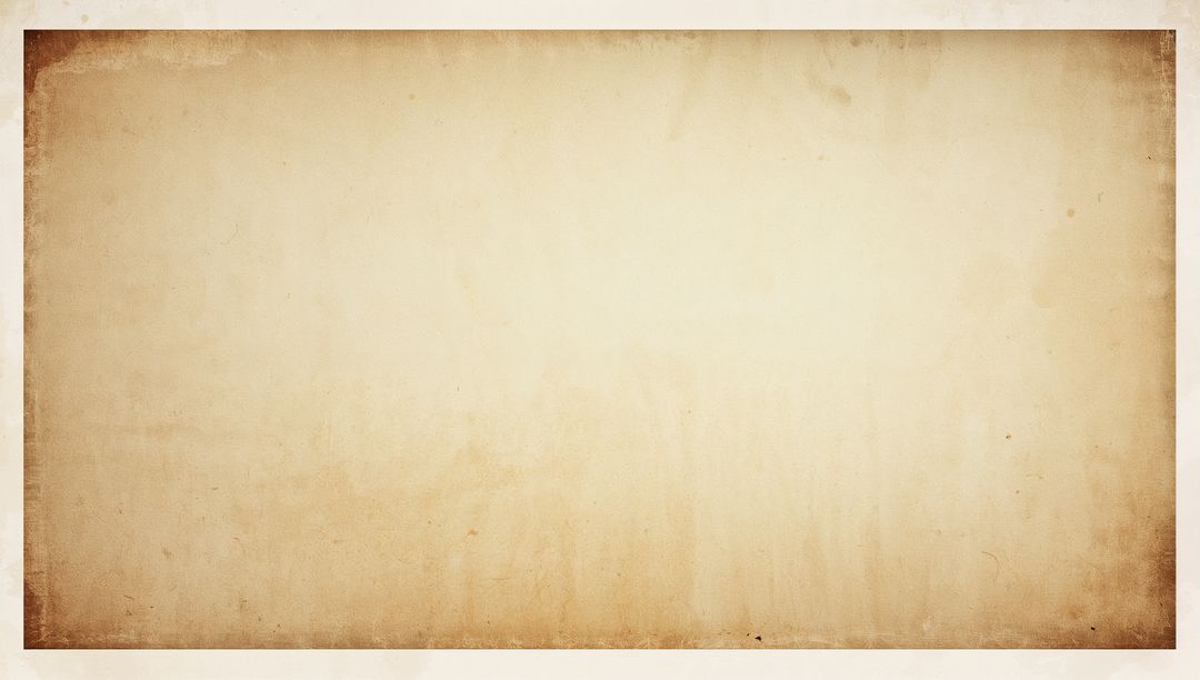 Aged Parchment Paper Background with Vintage Border, Subtle Vignette and Distressed Texture