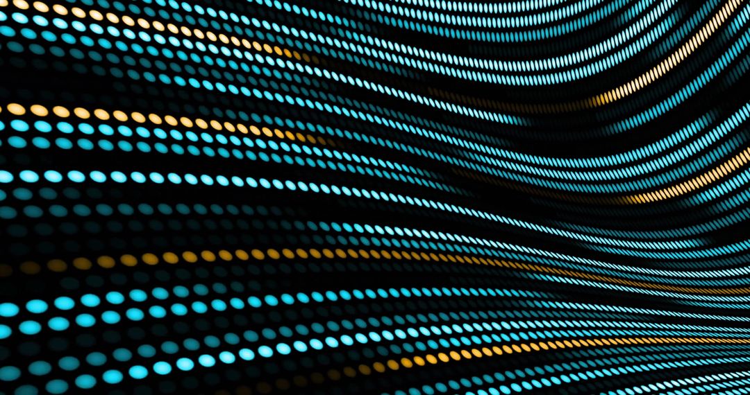 Colorful Moving Dots Creating Digital Wave Pattern