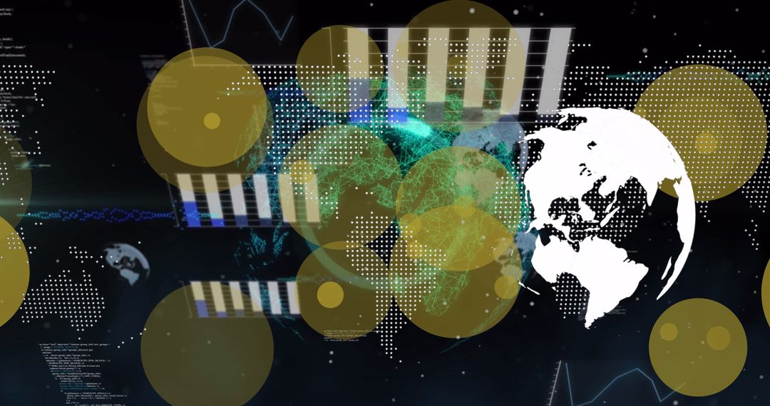 Global Tech and Economy Insights in Abstract Digital Illustration