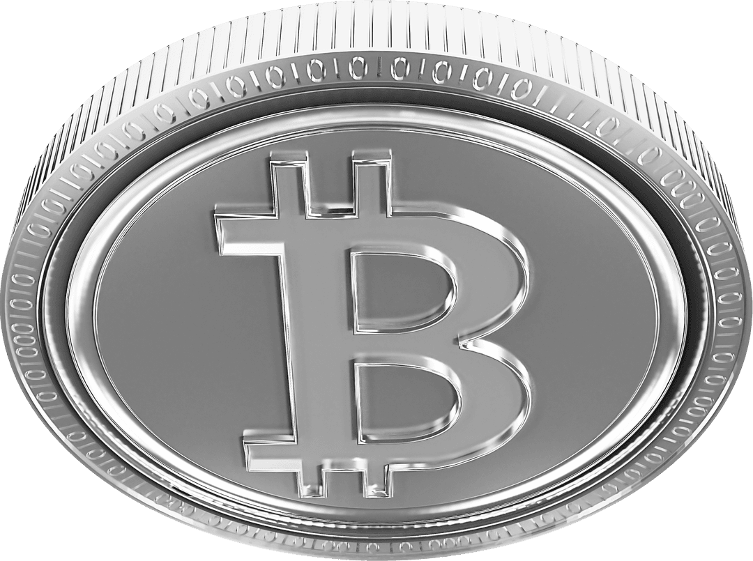Silver Bitcoin Coin Rendering on Transparent Background - Download Free Stock Images Pikwizard.com