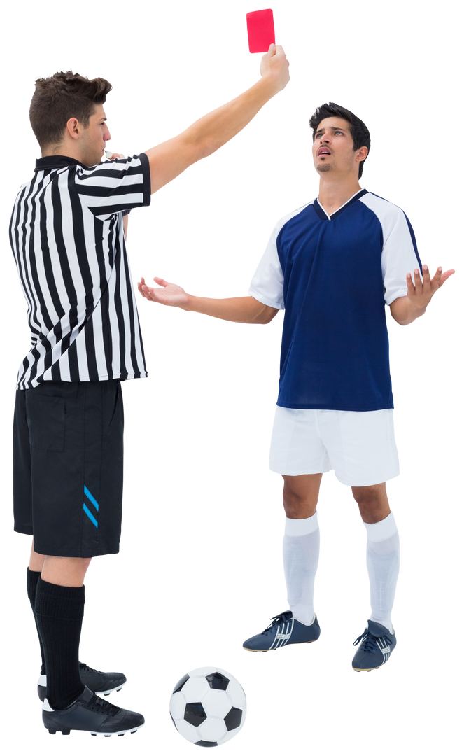 Transparent Man Referee Giving Red Card to Soccer Player - Download Free Stock Images Pikwizard.com