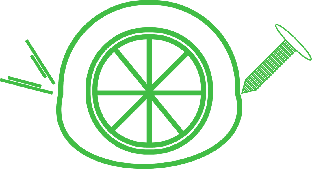 Transparent Shapes Overlapping with Nail Illustration