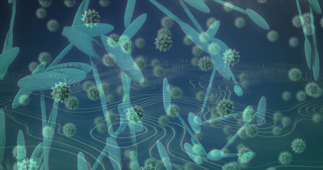 Futuristic Visualization of Coronavirus with DNA on Digital Interface