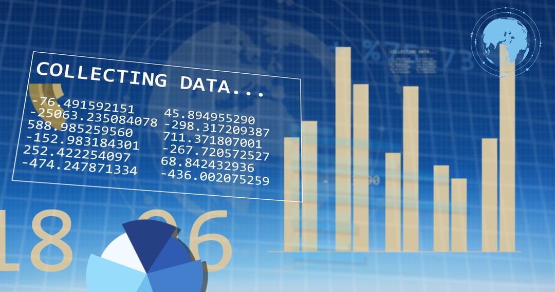 Digital Finance Chart and Data Processing Graphics
