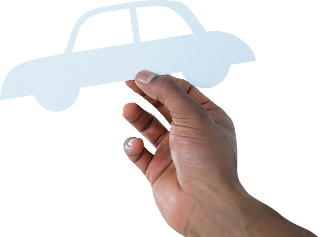 Hand Holding Transparent Car Cutout Illustrating Transportation Concept - Download Free Stock Images Pikwizard.com