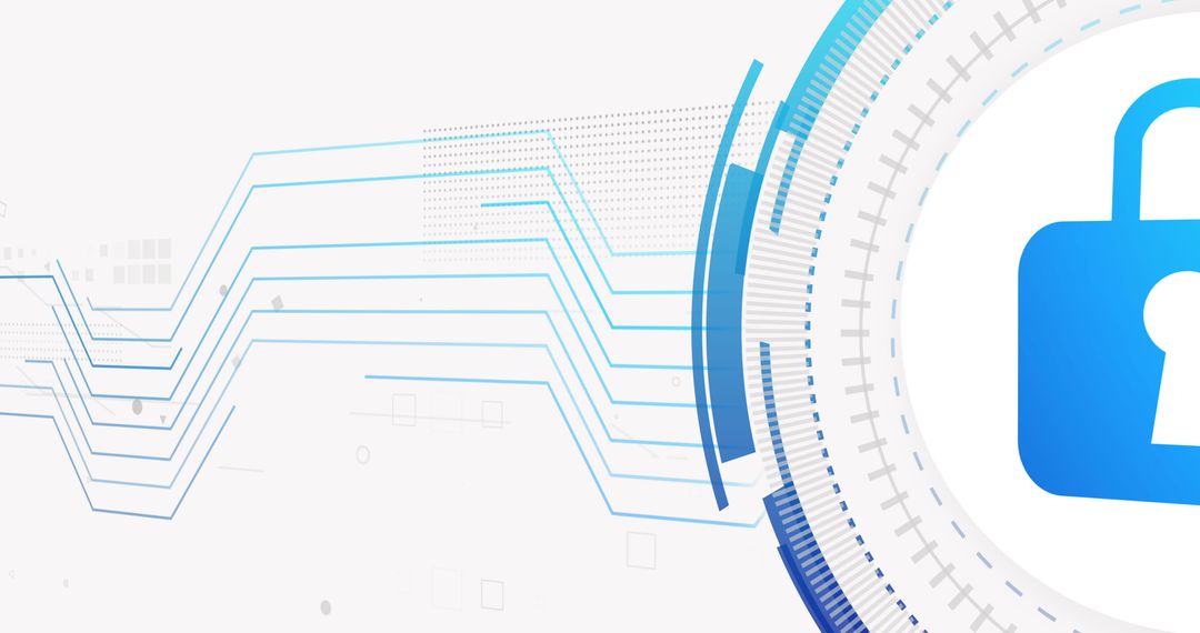 Cybersecurity Digital Interface Network Lock Icon