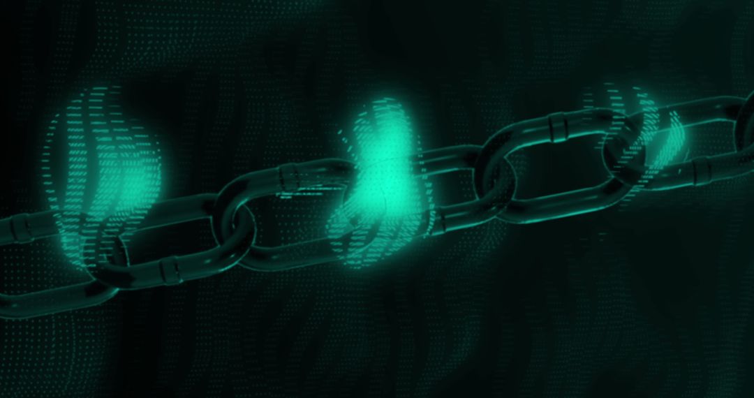 Digital Blockchain Data Flow with Synthwave Aesthetic