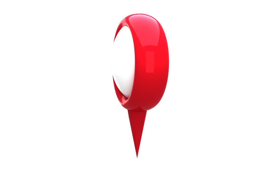 3D Red Location Pin Navigation Icon on Transparent Background - Download Free Stock Images Pikwizard.com