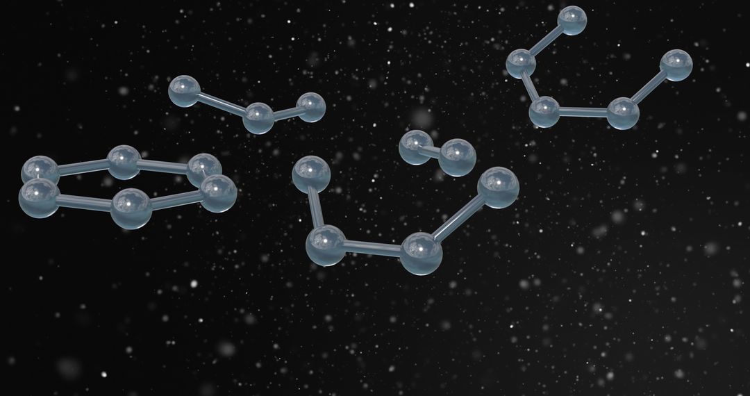 3D Molecular Models on Cosmic Background