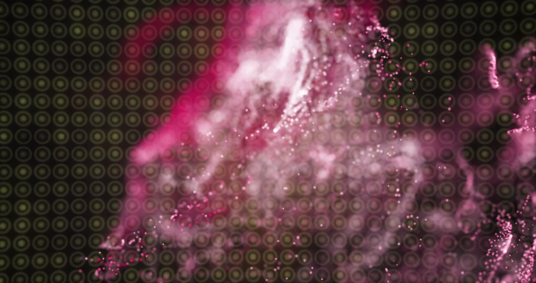 Mystical Light Trails Dancing Over Geometric Patterns