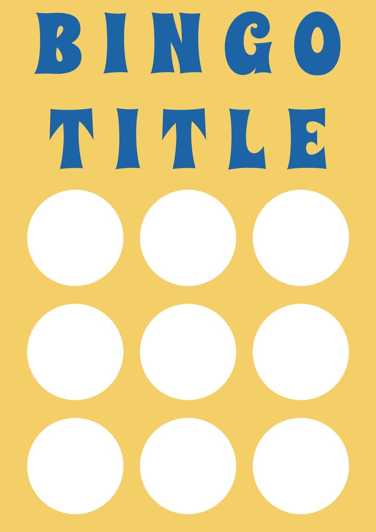 Customizable Bingo Card Template with Bold Typography - Download Free Stock Images Pikwizard.com