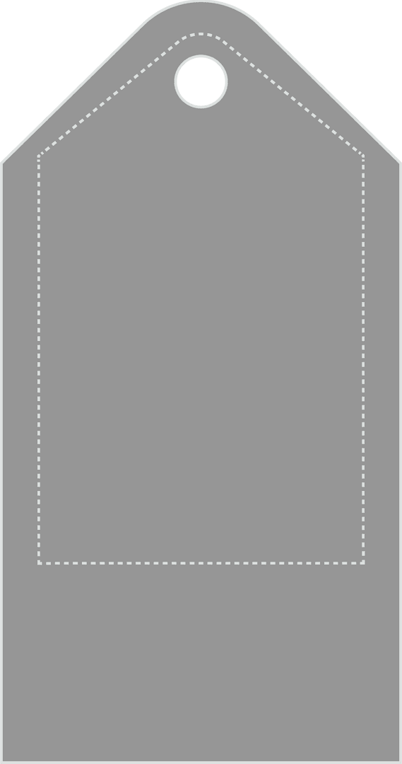 Gray Gift Label Design on Transparent Background