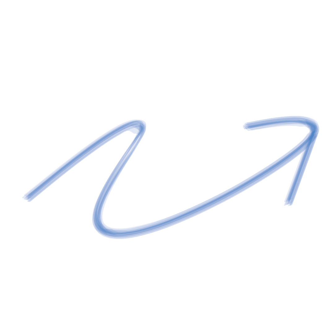 Stylish Blue Arrow Illustration on Transparent Background