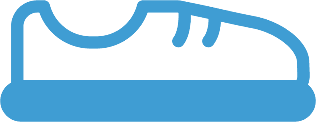 Stylized Shoe Symbol on Transparent Background