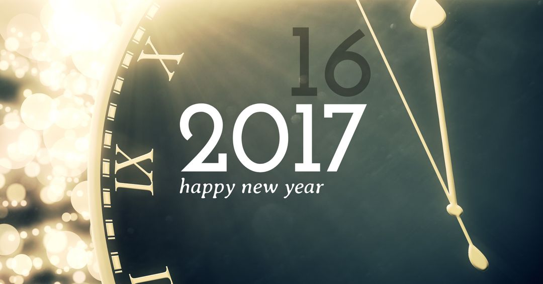 Vintage Clock New Year Countdown to 2017