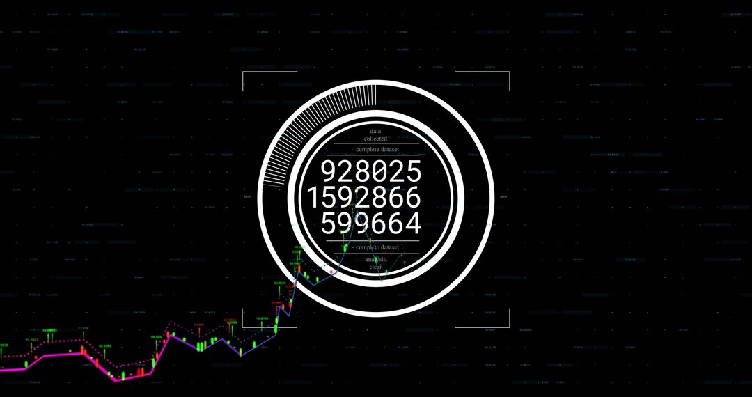 Digital Data Analysis Interface with Tech Elements