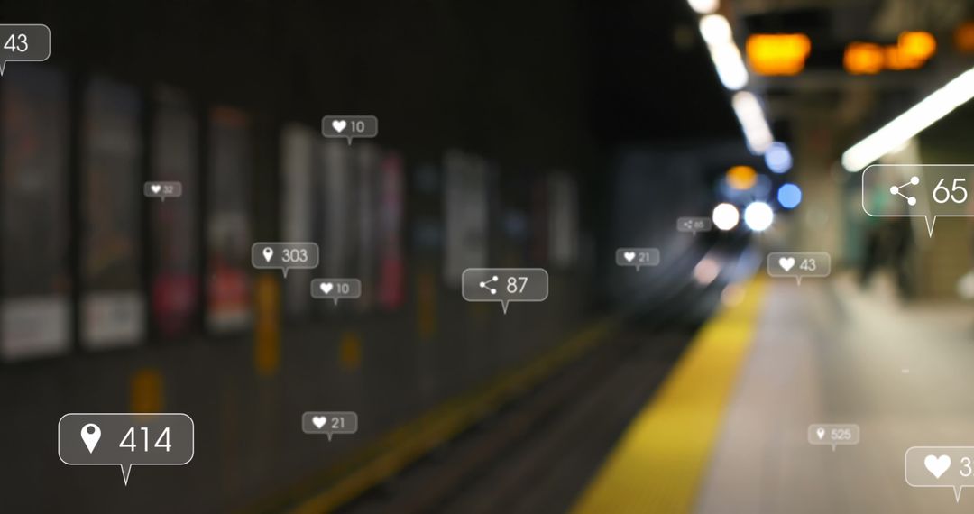 Digital Social Engagement Overlay in Subway