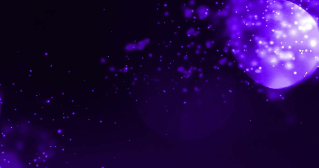 Vibrant Purple Particles on Dark Background