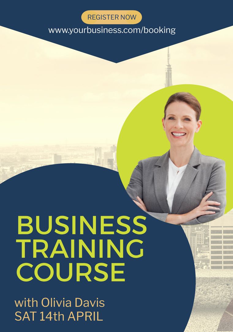 Professional Business Training Course Promotion Flyer - Download Free Stock Templates Pikwizard.com