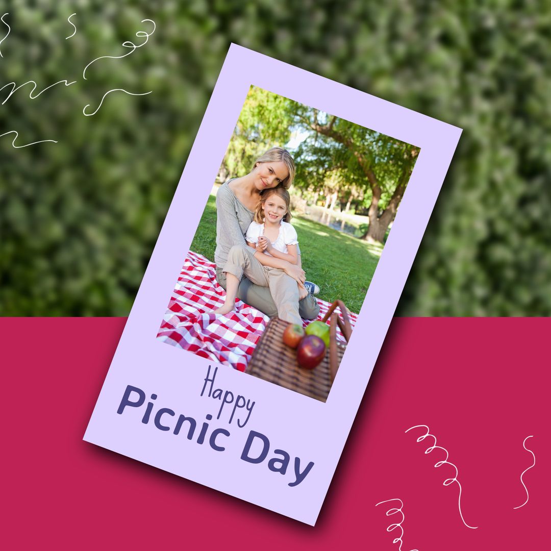 Happy Picnic Day Celebration with Mother and Daughter in Park