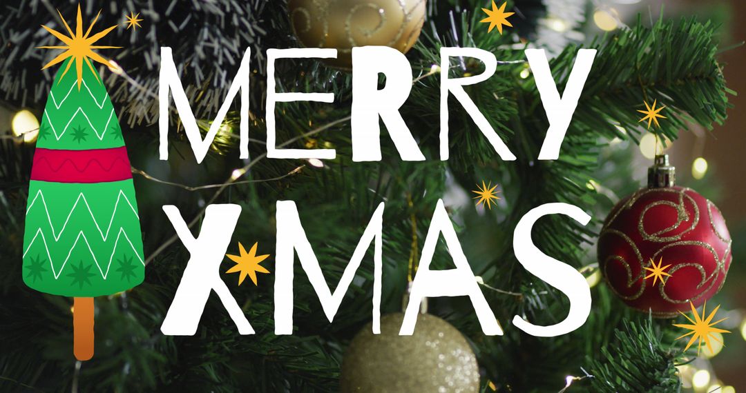 Festive Christmas Tree Greeting Card Design