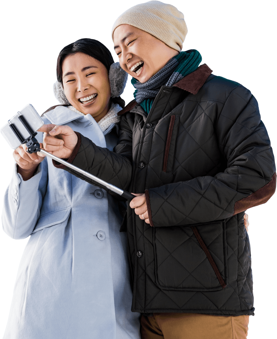 Happy Couple Laughing Taking Adventures Memorable Photos Transparent