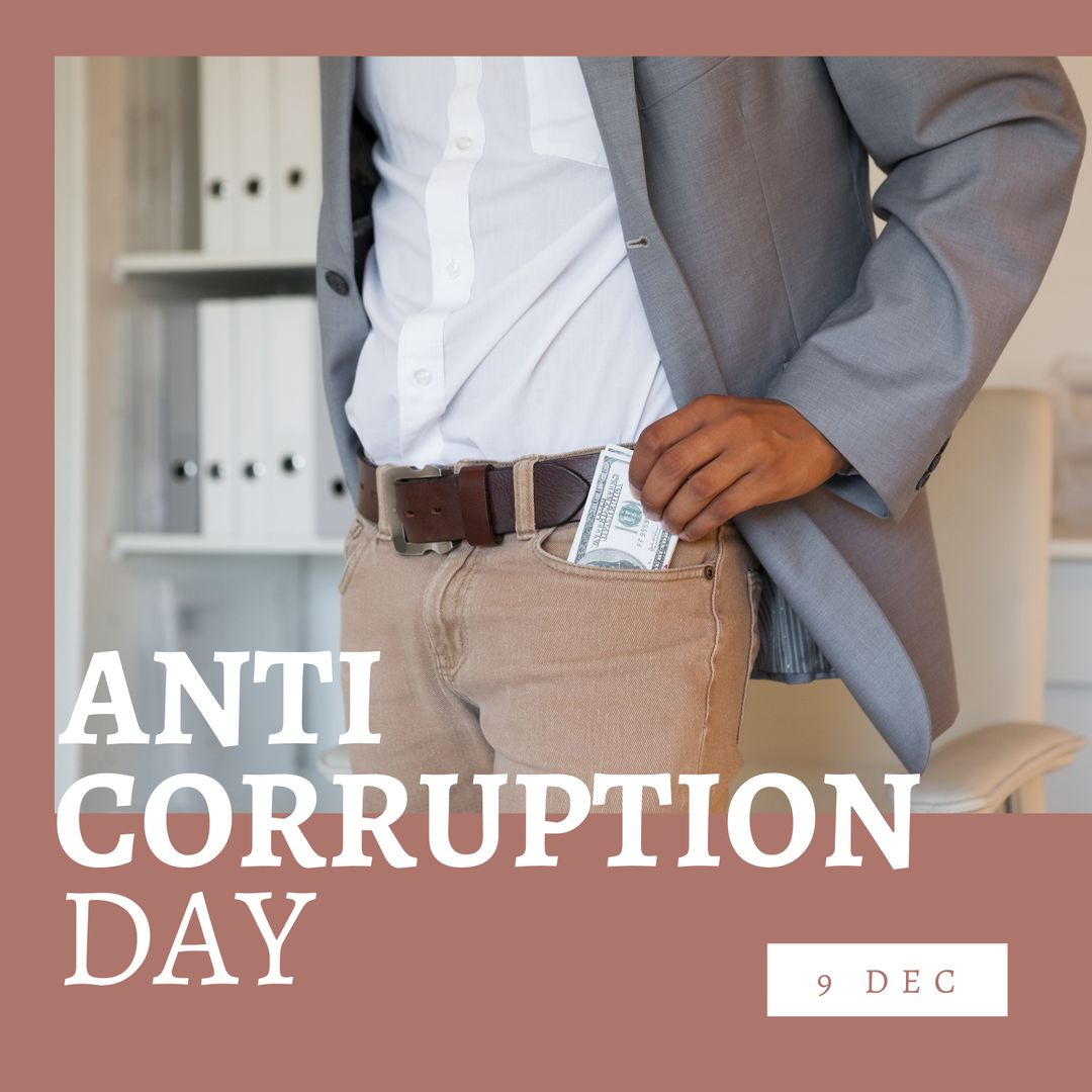 Anti-Corruption Day Awareness Concept with Businessman