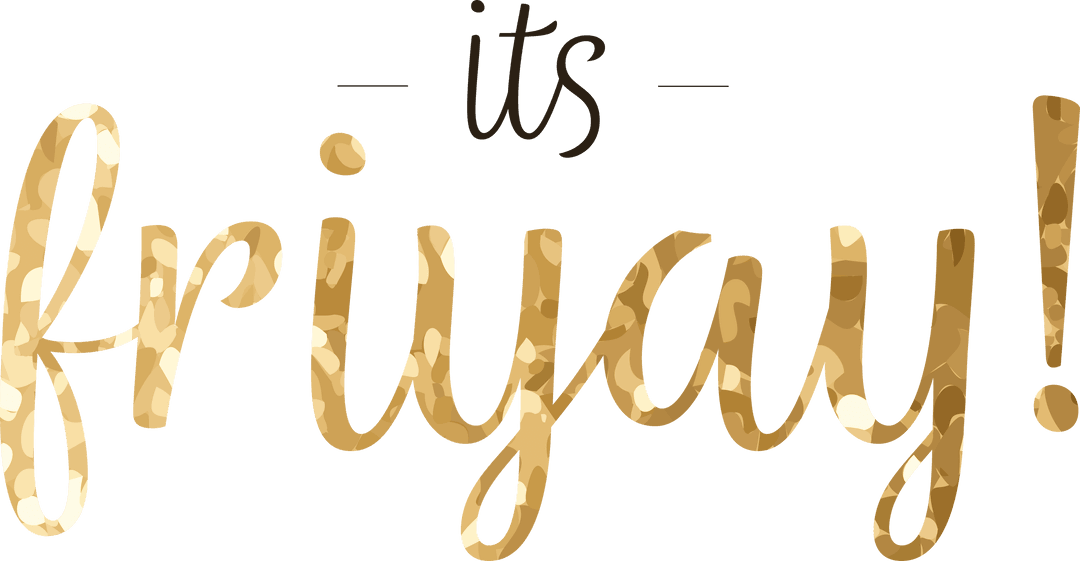 Festive Its Friyay Quote on Transparent Background