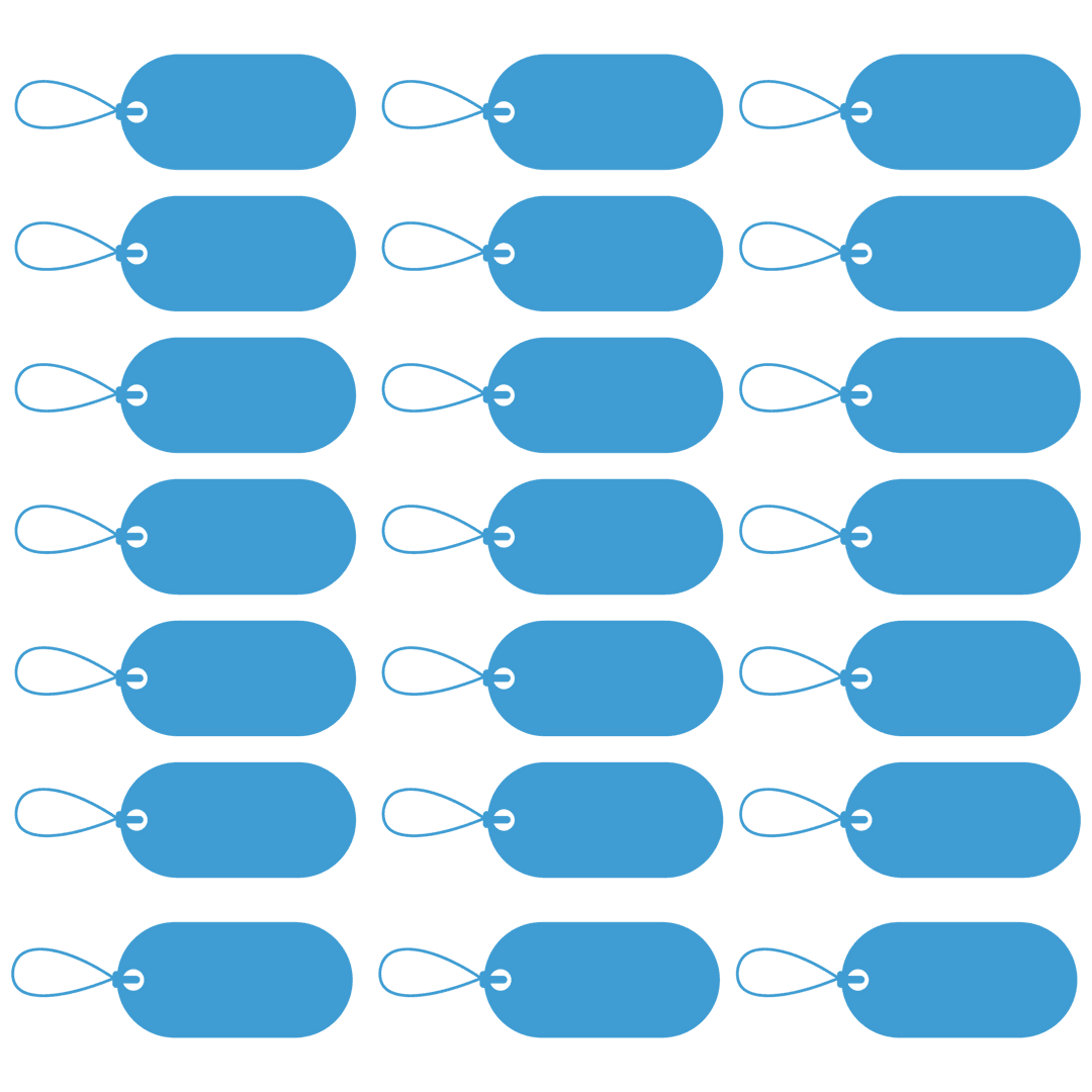 Blue Tag Pattern on Transparent Background Vector Illustration