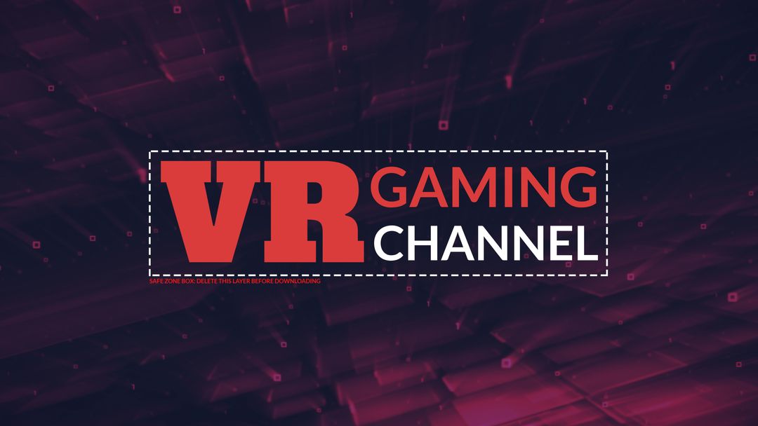 Virtual Reality Gaming Channel Branding Concept with Red Text - Download Free Stock Templates Pikwizard.com