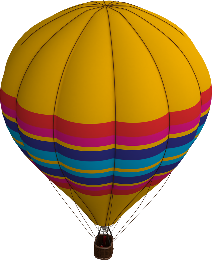 Transparent Multicolored Hot Air Balloon with Stripes Isolated on White Background - Download Free Stock Images Pikwizard.com