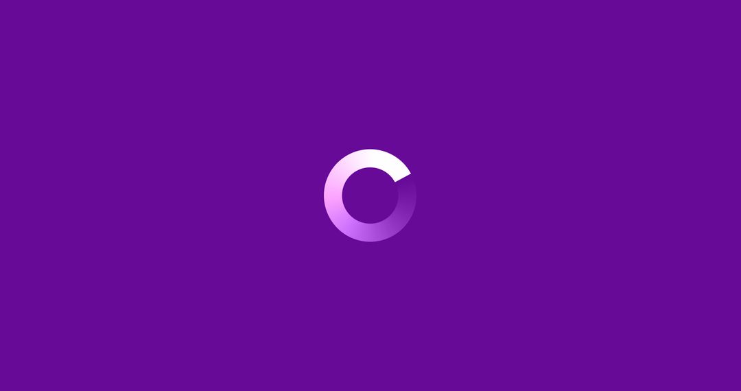 Circular Loading Icon on Purple Digital Interface Background