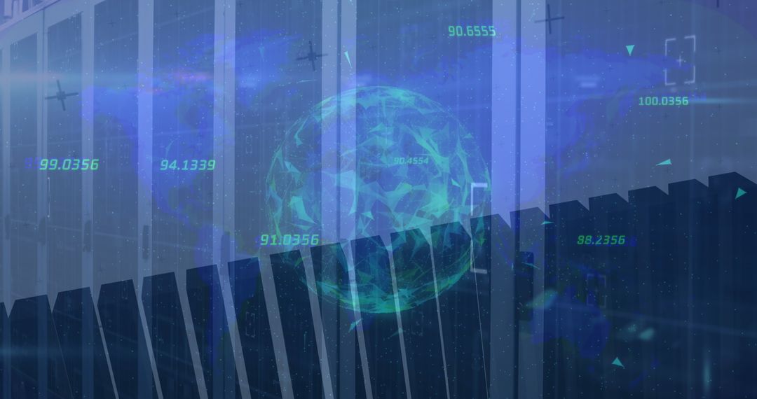 digital globalization concept with data servers and graphs - Free Images, Stock Photos and Pictures on Pikwizard.com