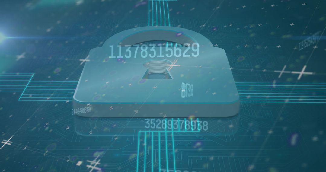 Cybersecurity Encryption Technology with Padlock Icon