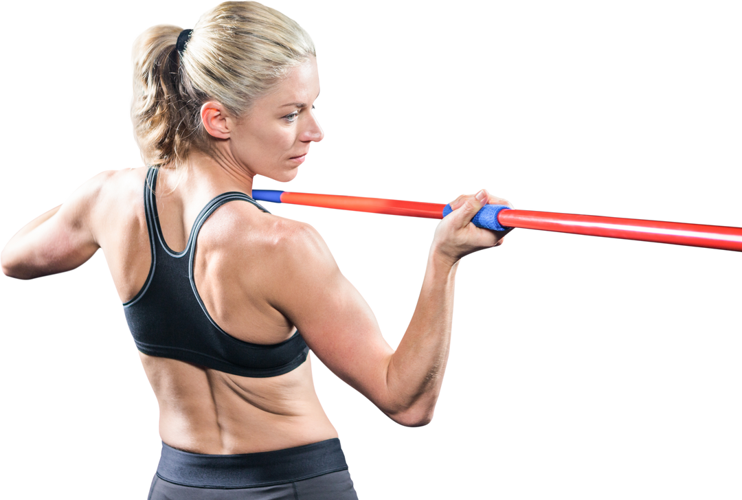 Female Athlete Preparing to Throw Javelin on Transparent Background - Download Free Stock Images Pikwizard.com