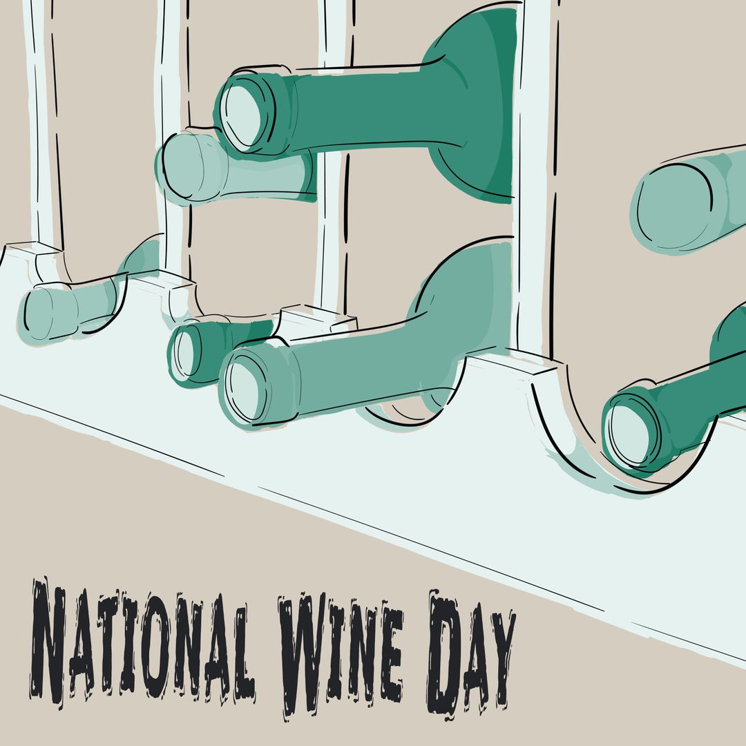 National Wine Day Celebration Concept with Wine Bottles