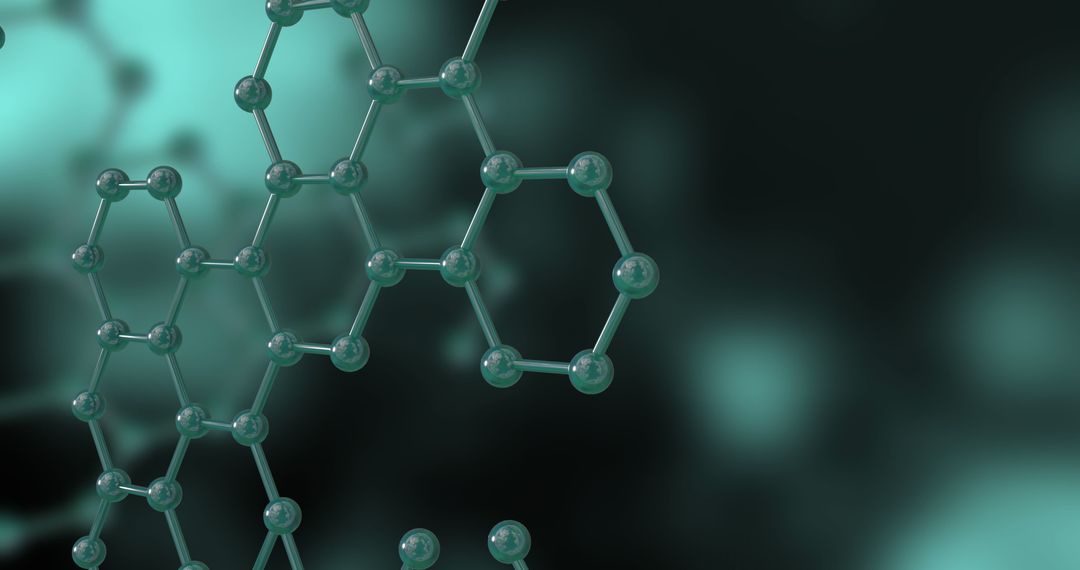 3D Molecules on Dark Background Representing Digital Connections and Data - Free Images, Stock Photos and Pictures on Pikwizard.com