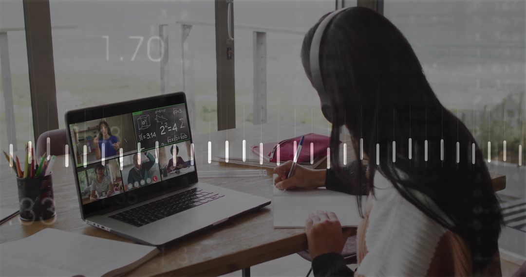 Student Engaged in Online Learning Environment