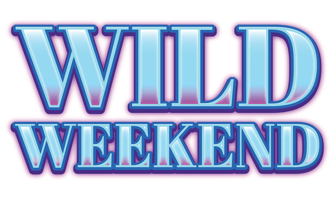 Wild Weekend Text with Transparent Background for Party Designs