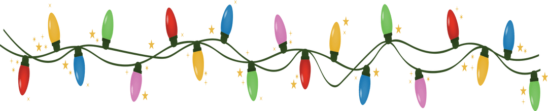 Transparent Christmas Tree Lights Illustration PNG