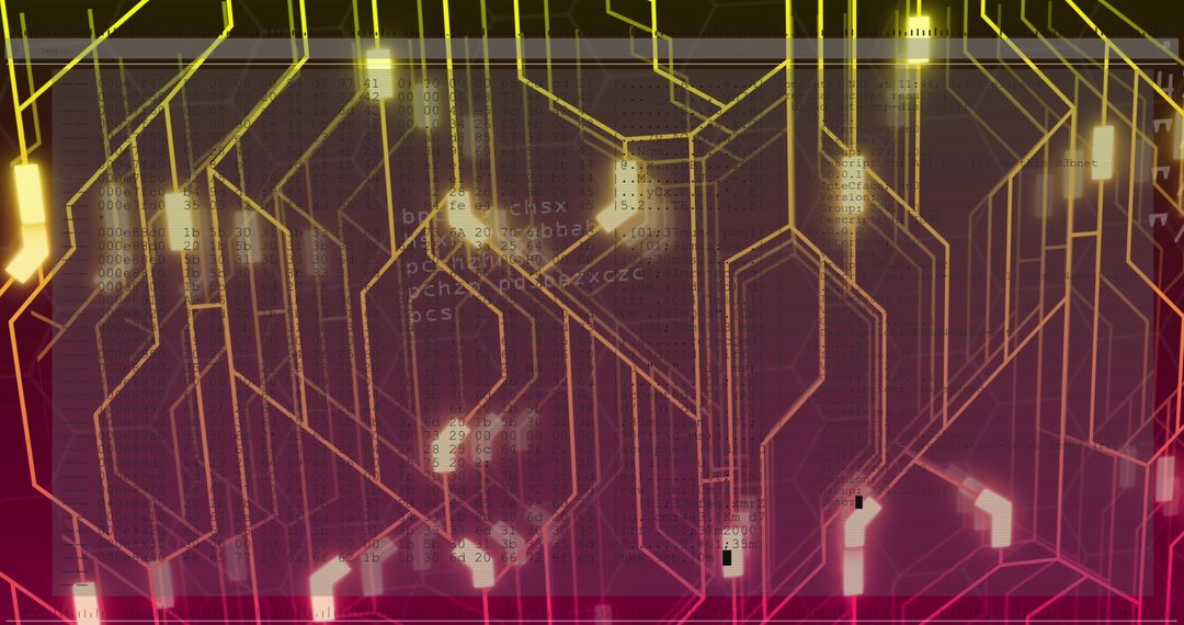 Digital Data Processing with Cyber Glow Effect