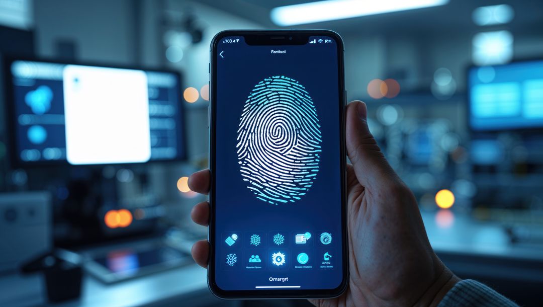 Smartphone unlocking with fingerprint technology for criminal record access in lab setting