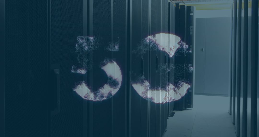 5G Technology Overlaying Modern Server Room for Digital Innovation