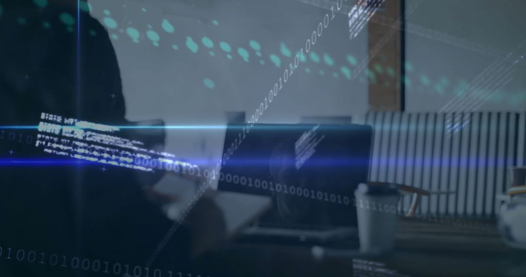 Financial Data Processing with Businessman in Office Concept