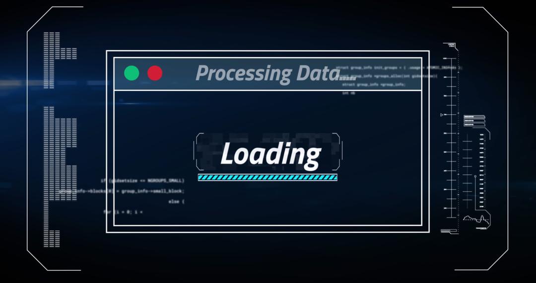 Data Processing Interface with Loading Screen Animation - Free Images, Stock Photos and Pictures on Pikwizard.com