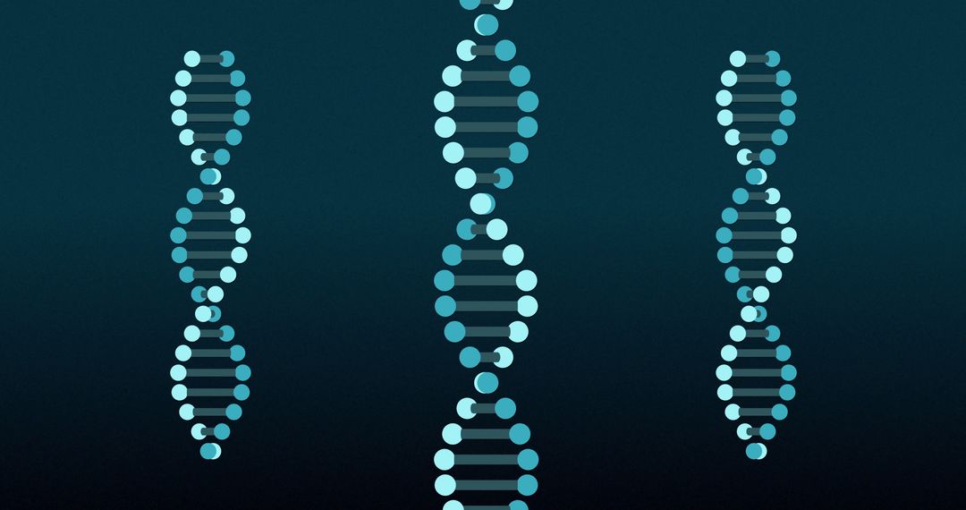 Digital Representation of DNA Strands on Abstract Background