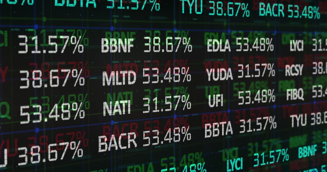 Dynamic Financial Stock Exchange Data Board - Free Images, Stock Photos and Pictures on Pikwizard.com