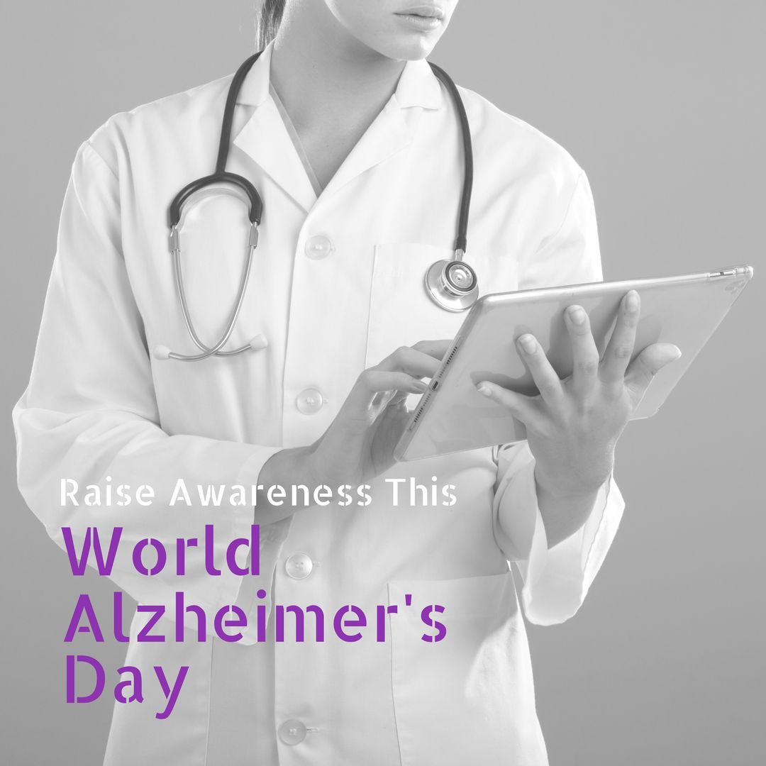 World Alzheimer’s Day Awareness Concept with Female Doctor - Download Free Stock Templates Pikwizard.com