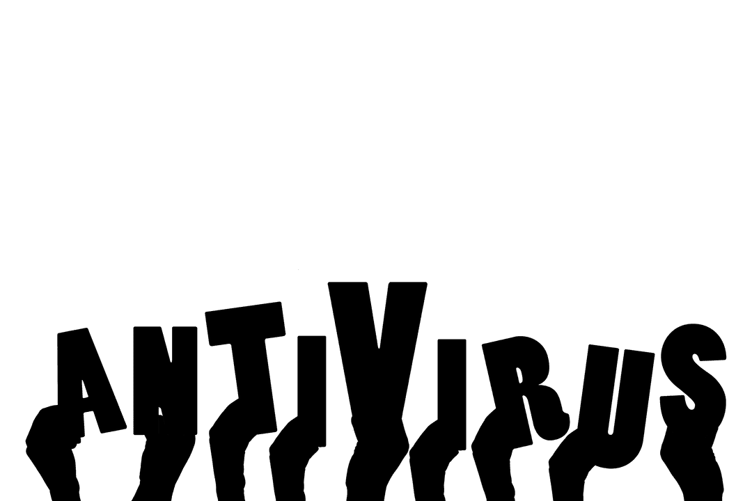 Antivirus Protection Illustration with Transparent Hands